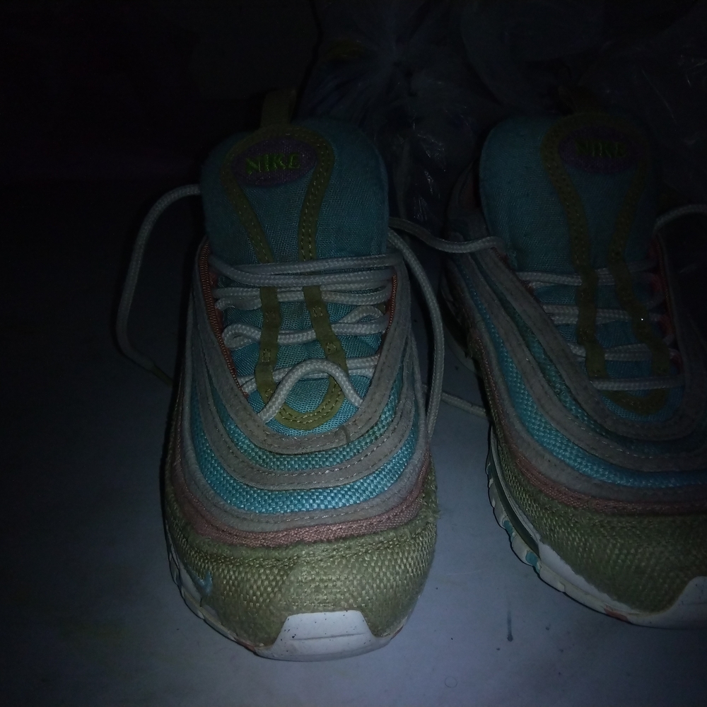 Nike Layered Wave Sneakers - Teal, Olive, Pink, White